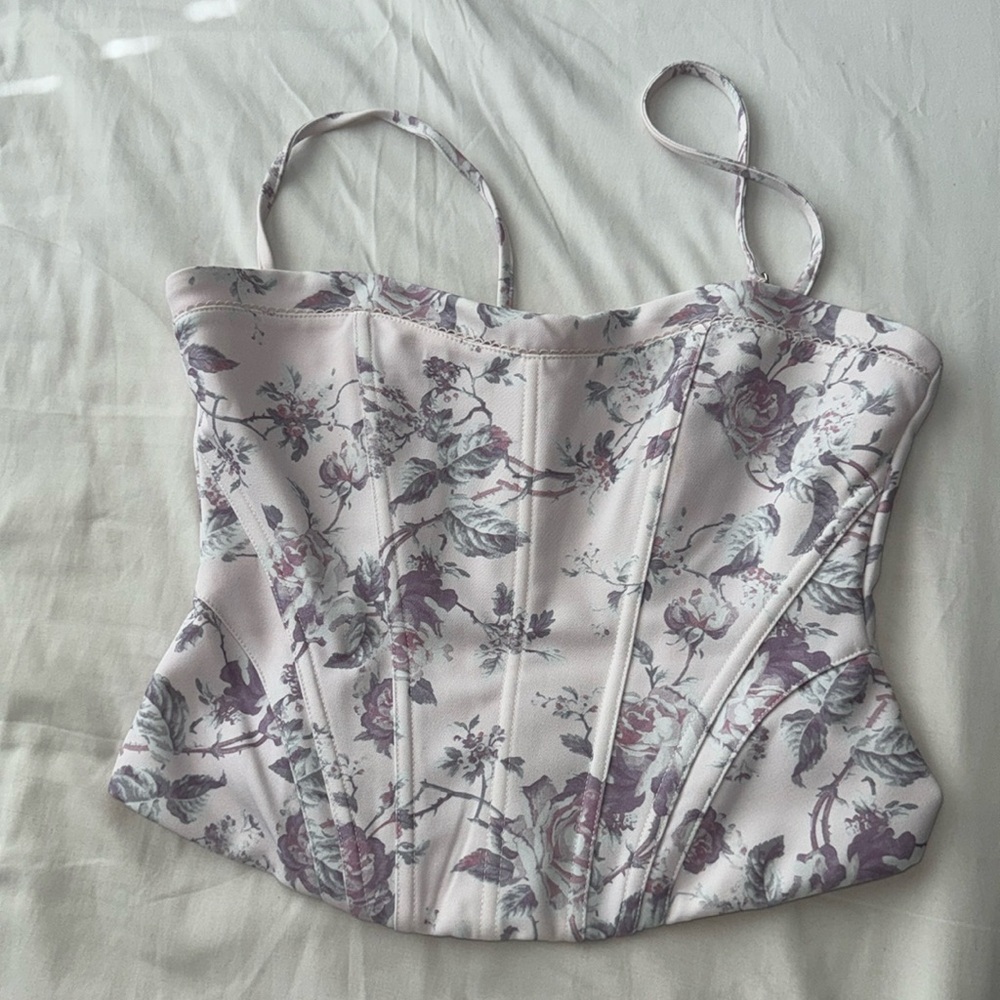 White Fox Like the Wind bustier wisteria